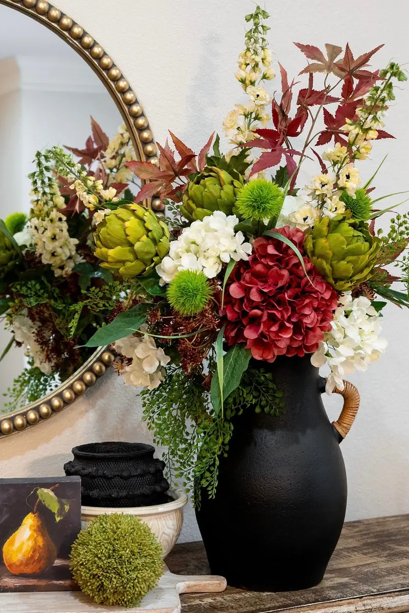 Autumn urn arrangement